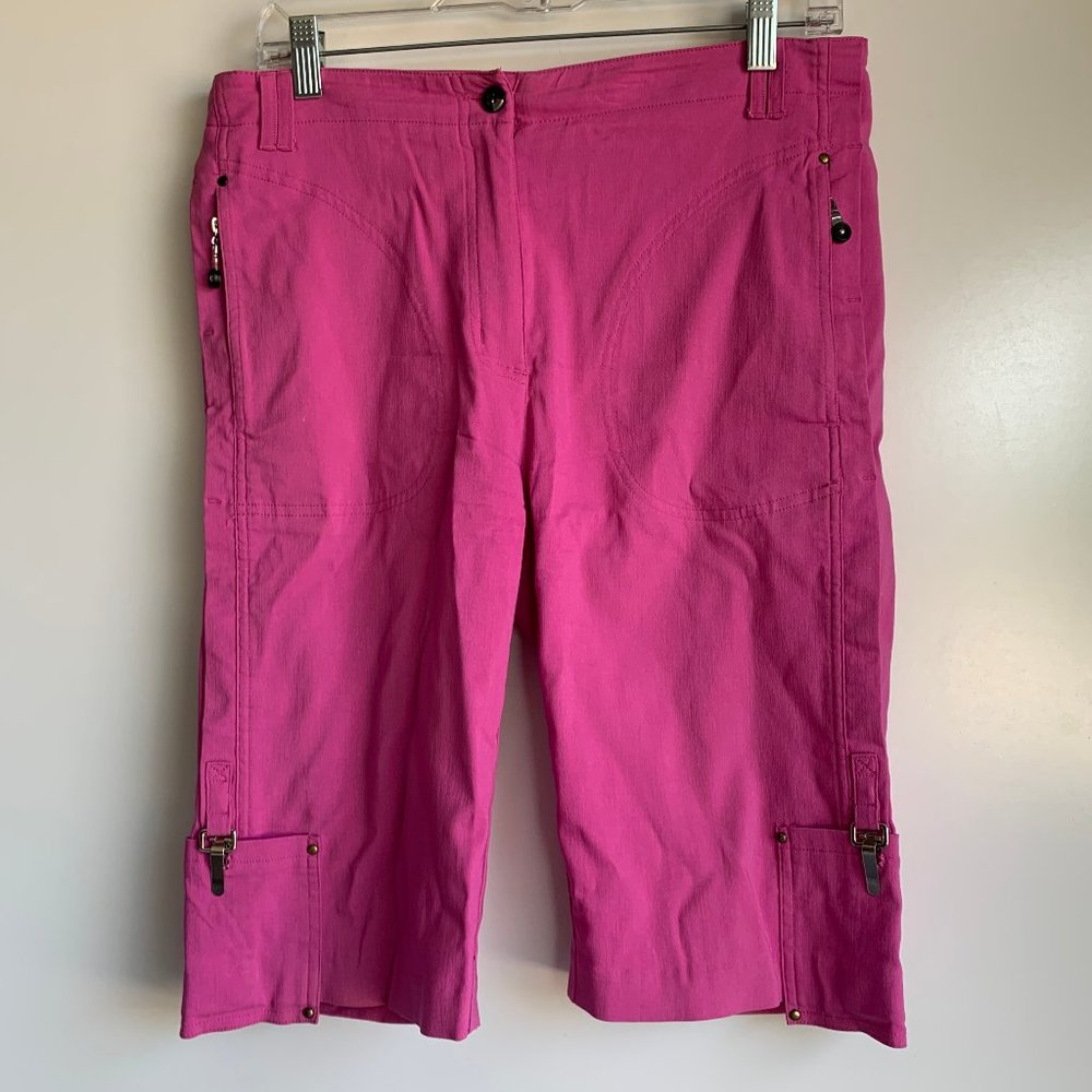 Jamie Sadock Pink Bermuda Shorts Knee Capri, Sz 8